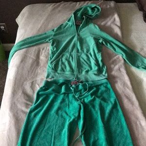 Green juicy track suit/sweat suit